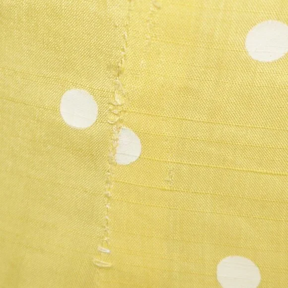 Vintage 50s Yellow Polkadot Pleated Swing Dress